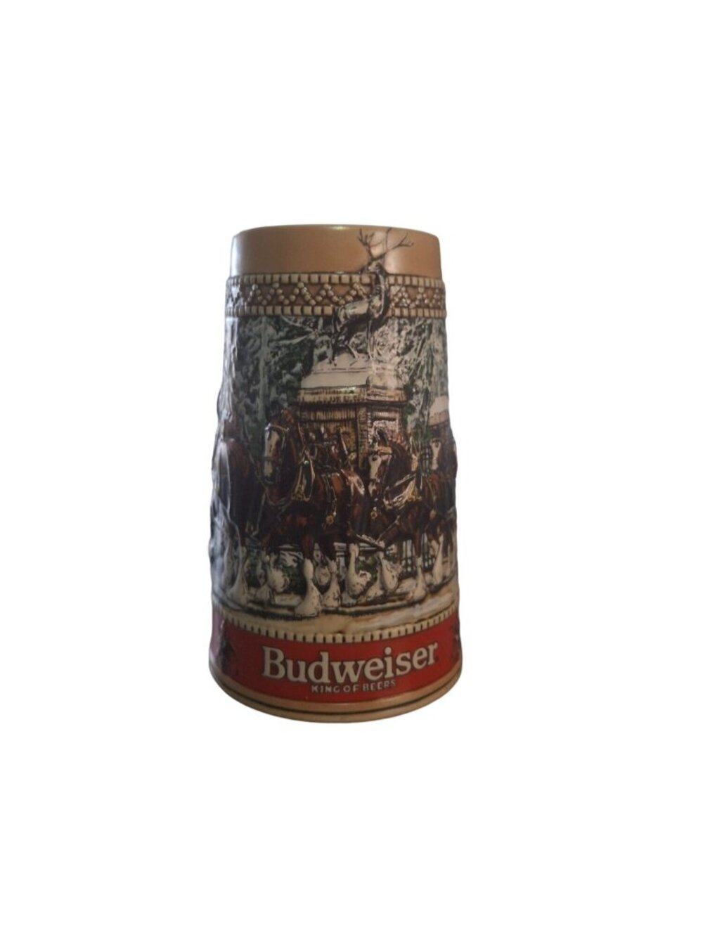 Vintage Budweiser C Series Holiday Stein Clydesdales Grant’s Farm Ceramarte